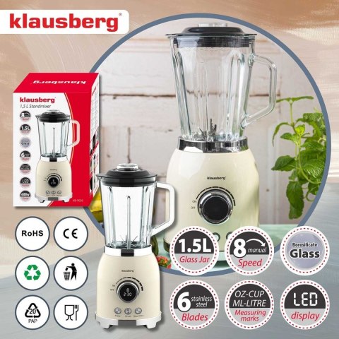 BLENDER KIELICHOWY WYŚWIETLACZ LED KLAUSBERG KB-9030 RETRO