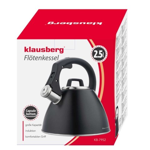 CZAJNIK STALOWY Z GWIZDKIEM 2,5L KLAUSBERG KB-7952