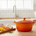 EMALIOWANY GARNEK ŻELIWNY 22cm 3L HAGE ORANGE