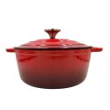 EMALIOWANY GARNEK ŻELIWNY 24cm 4L HAGE CZERWONY
