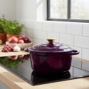 EMALIOWANY GARNEK ŻELIWNY 26cm 5L HAGE EGGPLANT