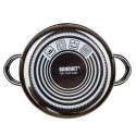 GARNEK EMALIOWANY 14cm Z POKRYWĄ BANQUET METALLIC BLACK 0,7L