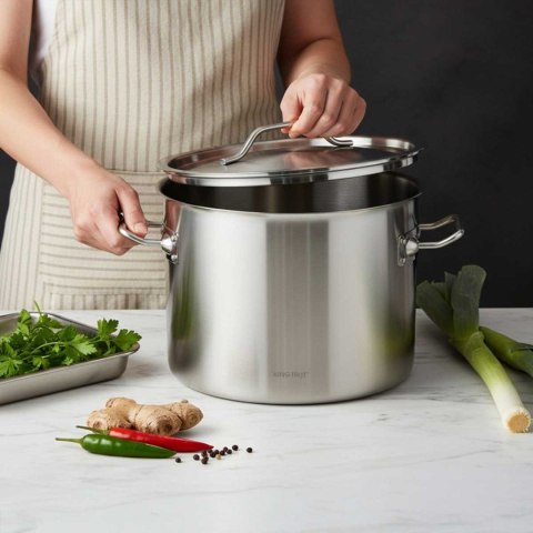 GARNEK GASTRONOMICZNY Z POKRYWĄ STALOWĄ Ø25cm 9L KINGHOFF KH-2021