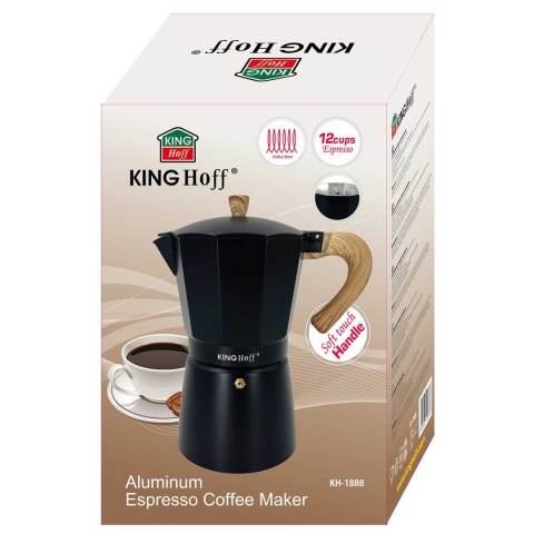 KAWIARKA ZAPARZACZ DO KAWY 600ml KINGHOFF KH-1888 INDUKCJA