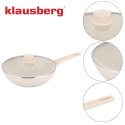 PATELNIA MARMURKOWA GŁĘBOKA WOK 28cm Z POKRYWĄ KLAUSBERG 28cm KB-7991