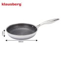 PATELNIA STALOWA 20cm Z POWŁOKĄ PLASTER MIODU KLAUSEBRG KB-9021