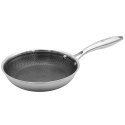 PATELNIA STALOWA 30cm Z POWŁOKĄ PLASTER MIODU 5553
