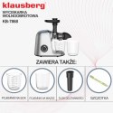 SOKOWIRÓWKA WYCISKARKA WOLNOOBROTOWA KLAUSBERG KB-7868