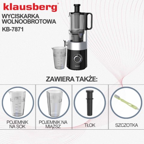 SOKOWIRÓWKA WYCISKARKA WOLNOOBROTOWA PIONOWA KLAUSBERG KB-7871