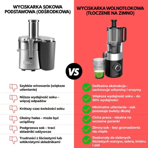 SOKOWIRÓWKA WYCISKARKA WOLNOOBROTOWA PIONOWA KLAUSBERG KB-7871