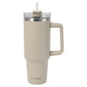 STALOWY KUBEK TERMICZNY TERMOS 1100ml Z RĄCZKĄ I SŁOMKĄ KLAUSBERG KB-7944