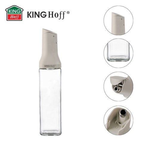 SZKLANA BUTELKA 500ml Z NALEWAKIEM DO OCTU I OLIWY KINGHOFF KH-2004