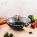 WOK Z POKRYWĄ Z POWŁOKĄ MARMURKOWĄ 30cm KINGHOFF KH-1984