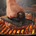 ŻELIWNA PRASKA 20x10cm DO GRILLOWANIA BURGERÓW STEKÓW MIĘSA HAGE