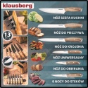 Zestaw Noży Kuchennych w Bloku z Ostrzałką + 6 noży do Steków 13 elementów