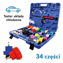 Bituxx 34‑częściowy tester układu chłodzenia - ciśnieniowy test szczelności i napełnianie chłodnicy