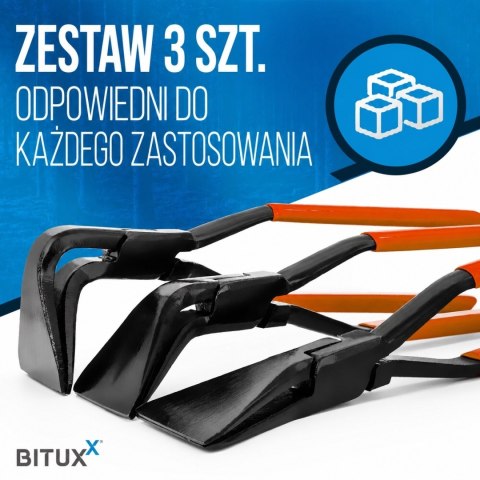 Cęgi szczypce dekarskie Blacharskie zestaw 3szt. Czerwone do gięcia blach