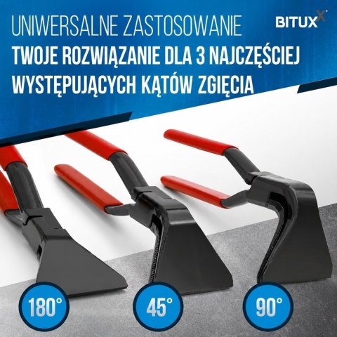 Cęgi szczypce dekarskie Blacharskie zestaw 3szt. Czerwone do gięcia blach
