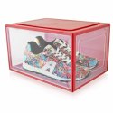 Czerwony organizer z klapką magnetyczną na buty do szafy wentylacja