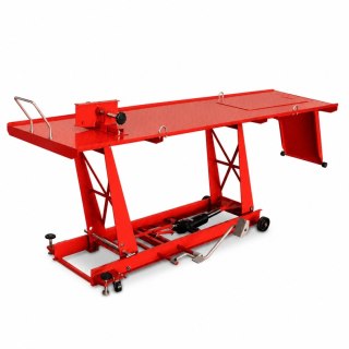 Hydrauliczny podnośnik motocyklowy Bituxx 460 kg czerwony, rampa serwisowa