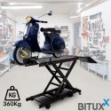 Hydrauliczny podnośnik nożycowy do motocykli 360 kg - czarny