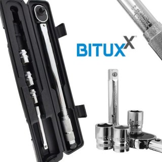 Klucz Dynamometryczny do kół 28-210Nm + nasadki Zestaw 1/2" BITUXX