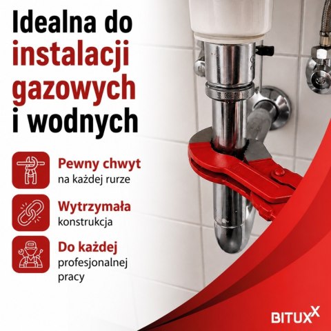 Klucz do rur Bituxx S-Maul 40 mm 1'' szczypce nastawne hydrauliczne