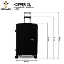 Komplet podróżny 3 walizki XL L M + kosmetyczka twarde TSA 4 kółka lekki