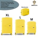 Komplet podróżny 3 walizki XL L M + kosmetyczka twarde TSA 4 kółka lekki