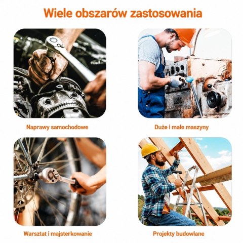 Komplet przedłużek do kluczy nasadowych 1/4 3/8 1/2 cala - 9 sztuk w praktycznym etui