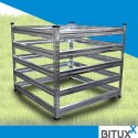 Kompostownik metalowy 90x90 cm - trwały stalowy pojemnik na kompost