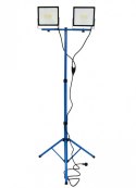 Ledowa Lampa z białym światłem na statywie Naświetlacz na budowe 2x50W