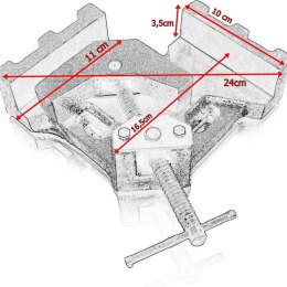 Mocne Imadło kątowe do warsztatu BITUXX 105mm Profesjonalne szczęki