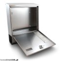 NOWOCZESNA METALICZNA SKRZYNKA POCZTOWA NA LISTY Z GAZETNIKIEM INOX
