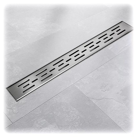 Odpływ liniowy Matrix ze stali inox z niskim syfonem pod prysznic podłogowy 110cm