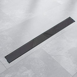 Odpływ liniowy prysznicowy 100cm łazienkowy z maskownicą i syfonem Glass Schwarz