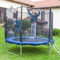Ogrodowa trampolina do skakania 250cm siatka bezpieczeństwa wysoka do 100kg obciążenie