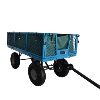 Ogrodowy wózek transportowy koszyk z metalową siatką Bituxx składany udźwig 300kg
