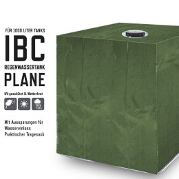 Osłona Bituxx na zbiornik na wodę deszczówkę IBC 1000L zielona