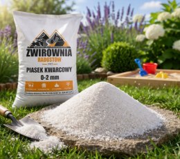 Piasek do piaskownicy 25 kg biały kwarcowy 0-2 mm - czysty, drobny, naturalny