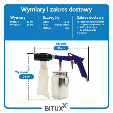 Pistolet do piaskowania na sprężone powietrze do kompresora Zestaw