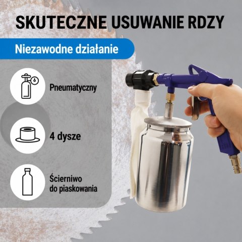 Pistolet do piaskowania na sprężone powietrze do kompresora Zestaw