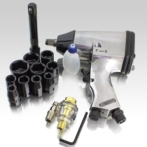 Pneumatyczny Klucz udarowy 1/2" BITUXX w zestawie + nasadki 340Nm