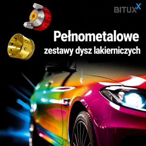 Pneumatyczny system natryskowy z metalowym zbiornikiem 2L i zestawem dysz