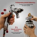 Pneumatyczny system natryskowy z metalowym zbiornikiem 2L i zestawem dysz