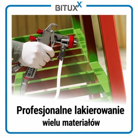 Pneumatyczny system natryskowy z metalowym zbiornikiem 2L i zestawem dysz