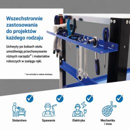 Profesjonalny stół warsztatowy/spawalniczy BITUXX na kółkach o nośności 250 kg - mobilny roboczy do spawania i montażu