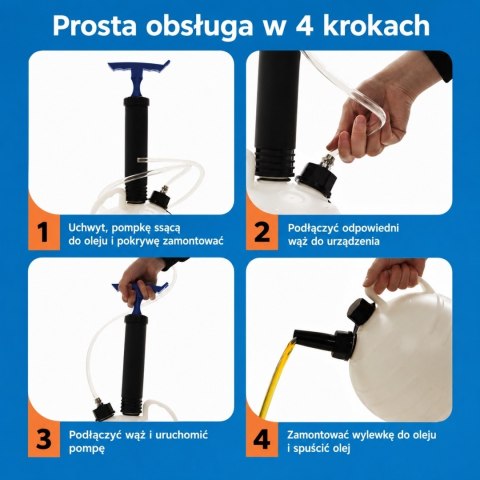Ręczna pompa do odsysania oleju - urządzenie do odsysania oleju / ręczna pompa olejowa BITUXX 6 L