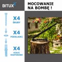 Ręczny rębak do drewna łuparka ręczka wytrzymała czarna stalowa solidna konstrukcja