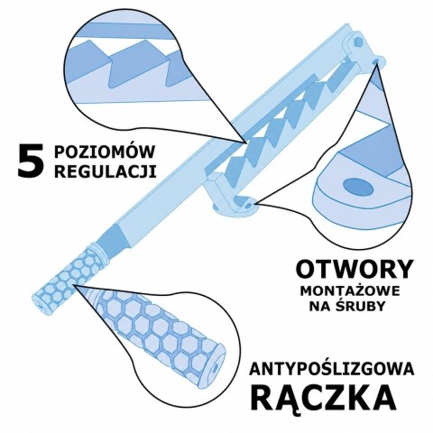 Ręczny rębak do drewna łuparka ręczka wytrzymała czarna stalowa solidna konstrukcja
